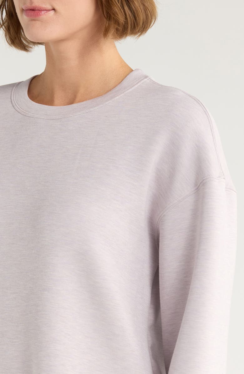 SPANX<sup>®</sup> Air Essentials Brushed Crewneck Top, Alternate, color, Luna Heather