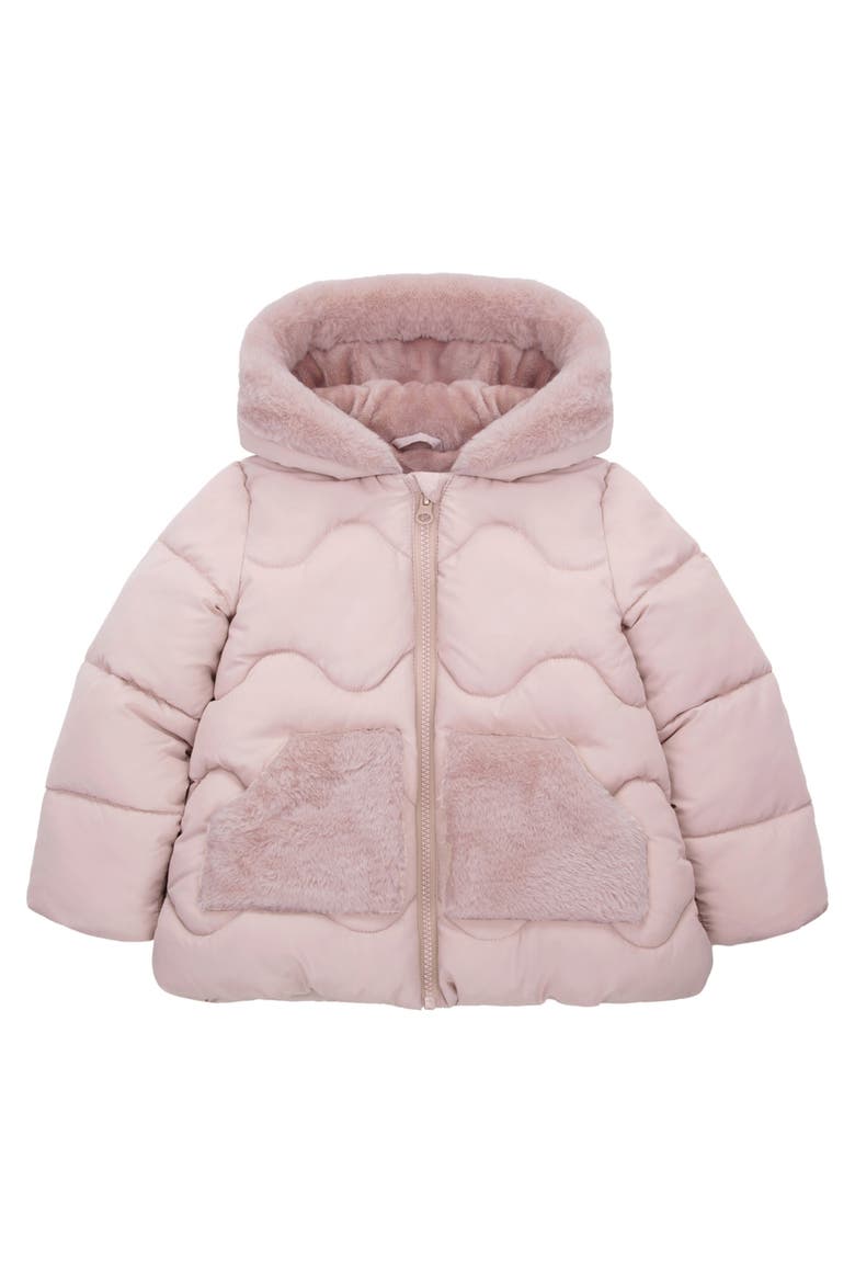 Soft Fleece Lined  Puffer Jacket, Main, color, Pearl Pink