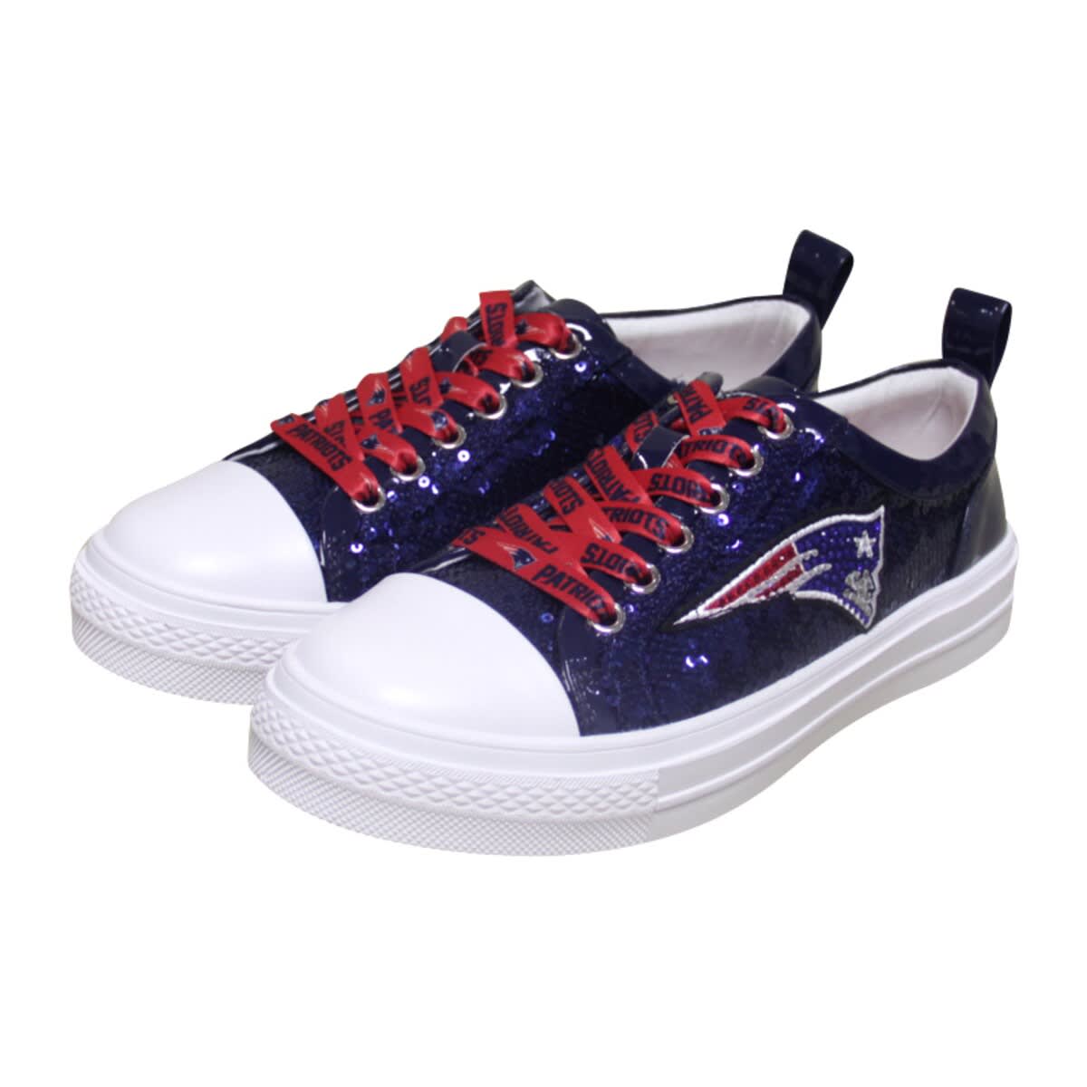 CUCE Women's Cuce Navy New England Patriots Team Sequin Sneakers, Alternate, color, 