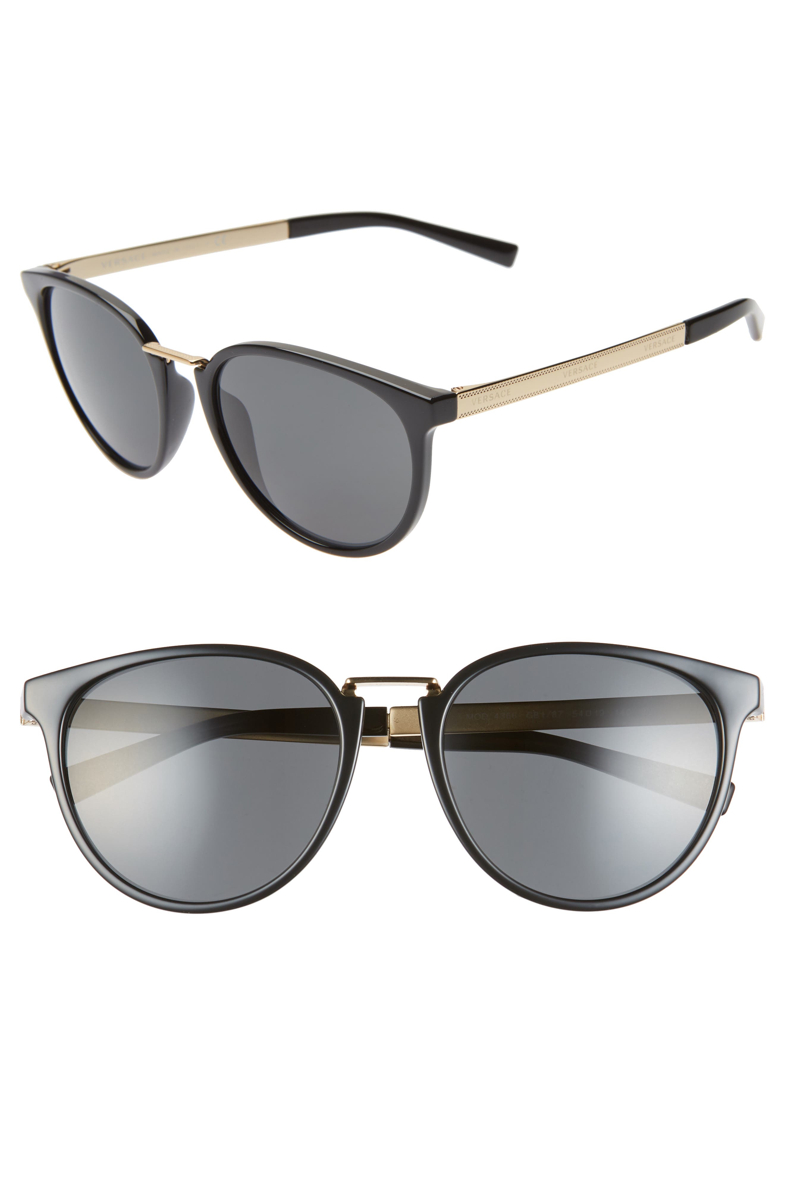 Versace Phantos 54mm Round Sunglasses