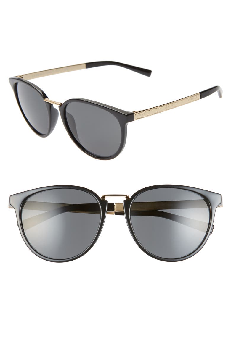 Phantos 54mm Round Sunglasses, Main, color, BLACK