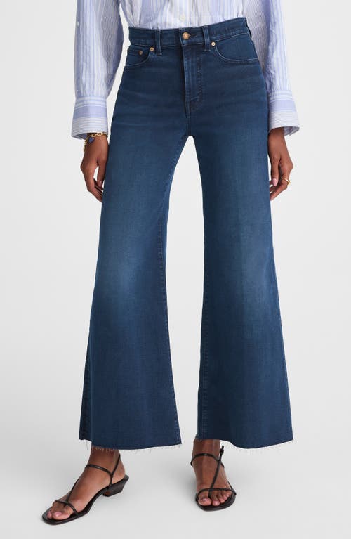 Madewell The Tall Flare Wide Leg Crop Jeans In Blue