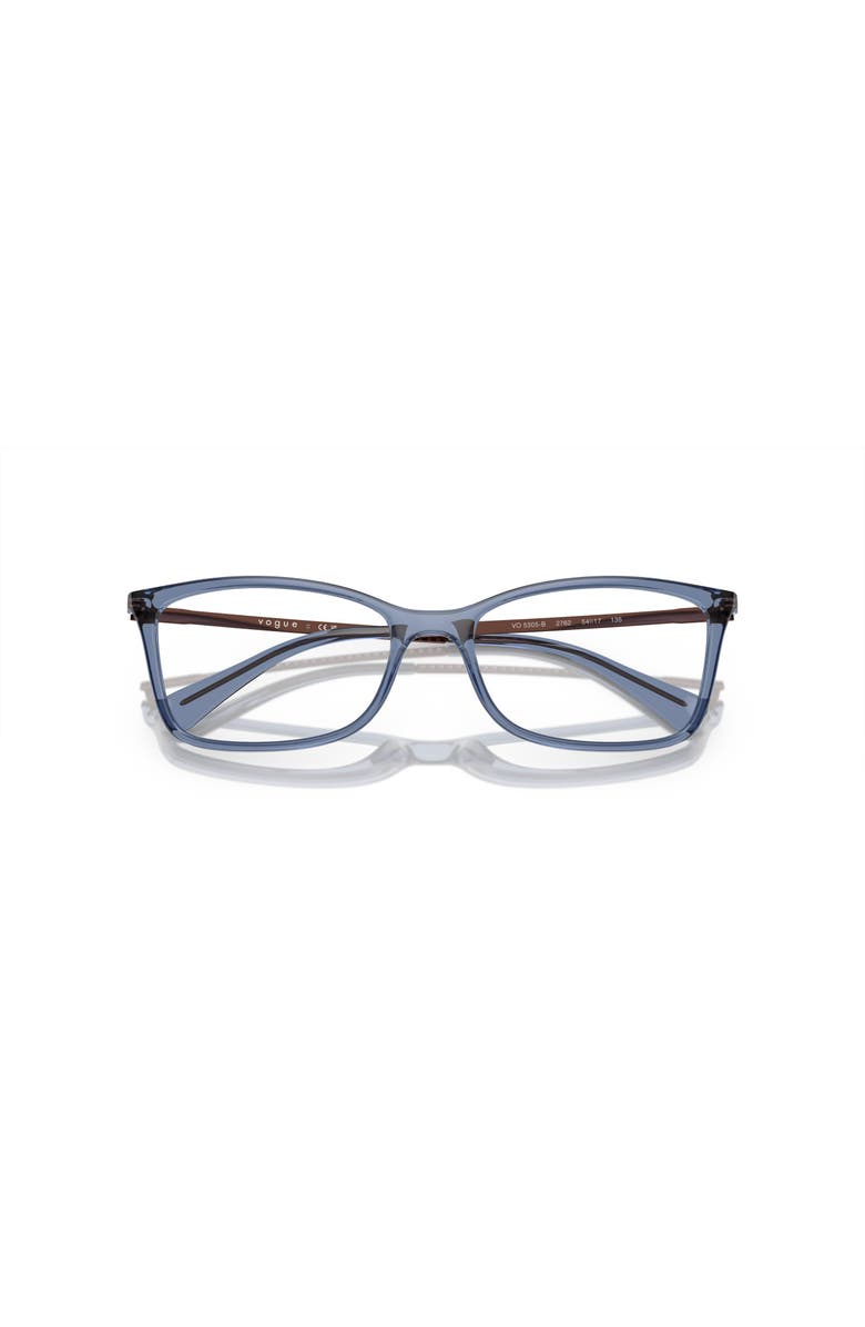 Vogue Eyewear 54mm Rectangle optical glasses, Alternate, color, Blue