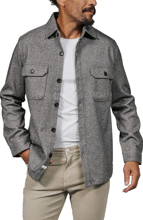 7 Diamonds Generation Herringbone Shirt Jacket in Grey 