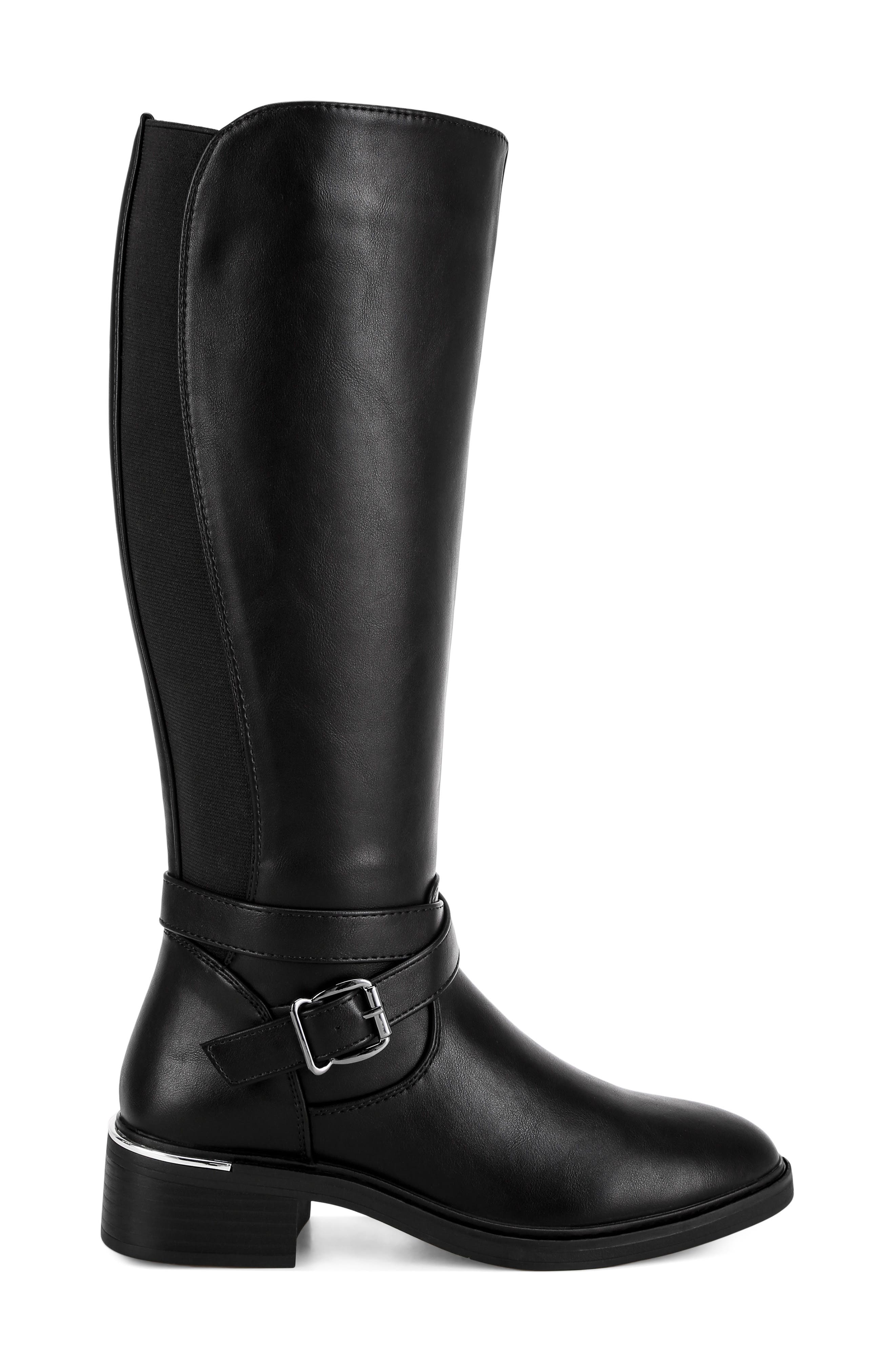 Basheba Leather Knee High Boot, Alternate, color, BLACK SMOOTH