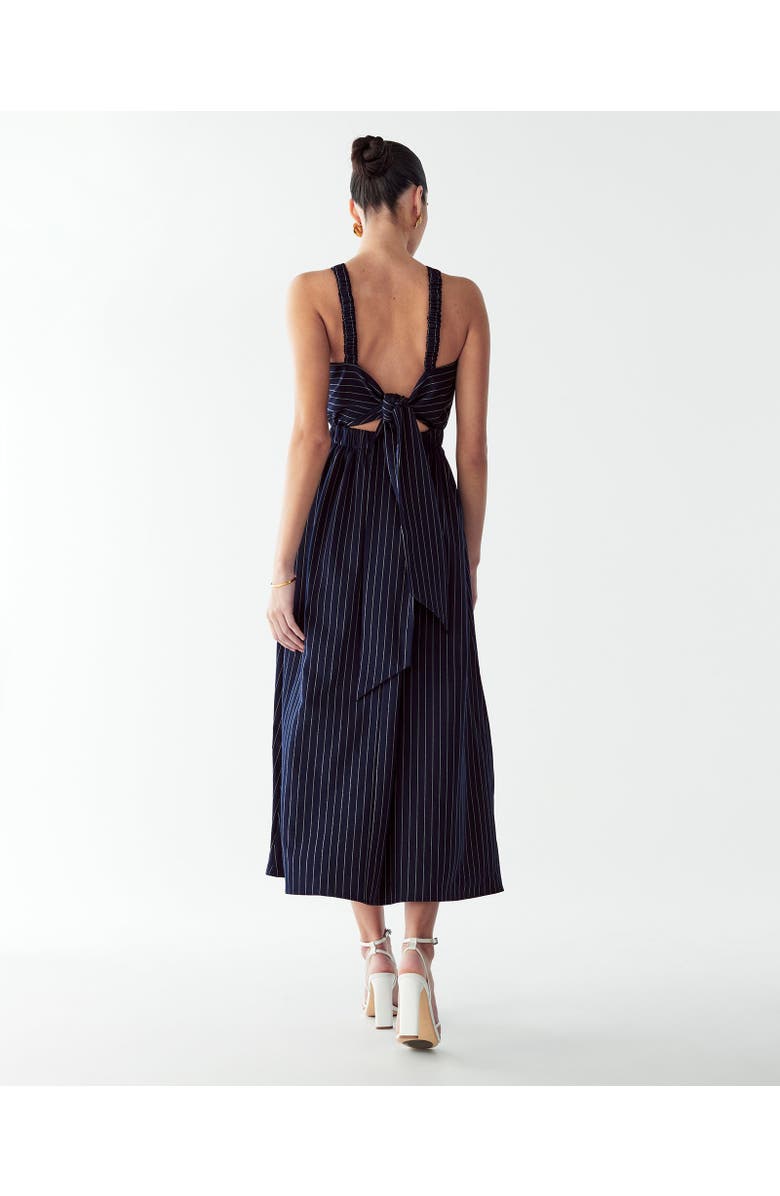 WILLA Liliana Dress, Alternate, color, Navy Pinstripe