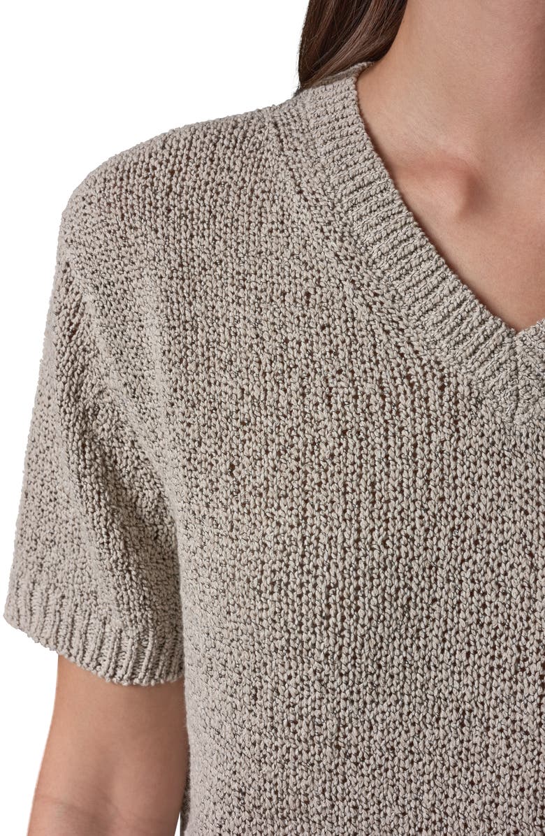 Donna Karan New York Cotton Blend V-Neck Sweater, Alternate, color,