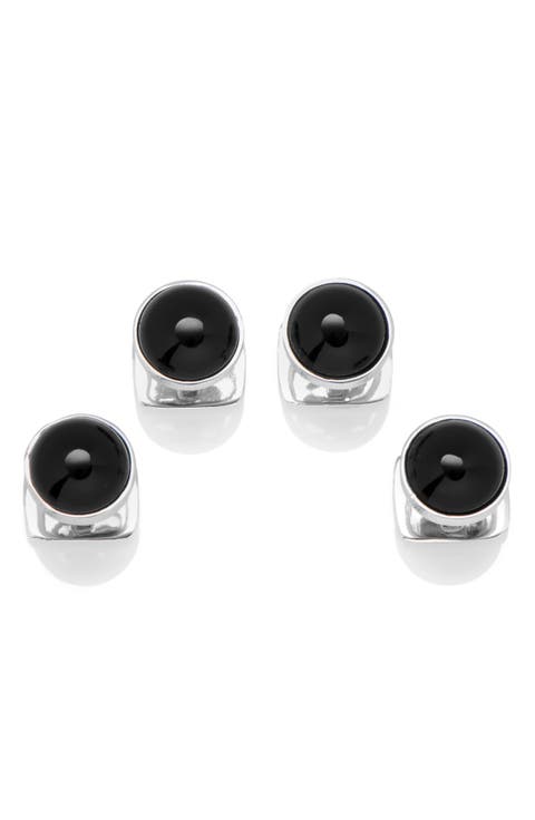 Sterling Silver & Onyx Shirt Studs