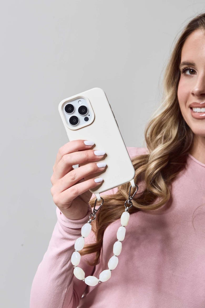 Aurelia Phone Chain, Alternate, color, Ivory