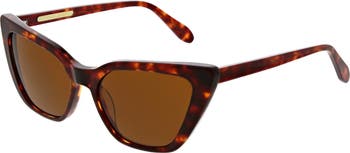 54mm Slim Gradient Cat Eye Sunglasses