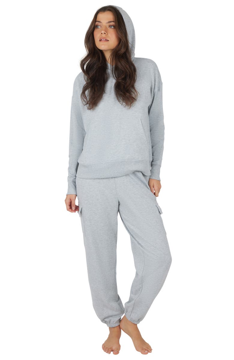 90 DEGREE BY REFLEX Brushed Terry Time Off Perfect Hoodie, Alternate, color, 