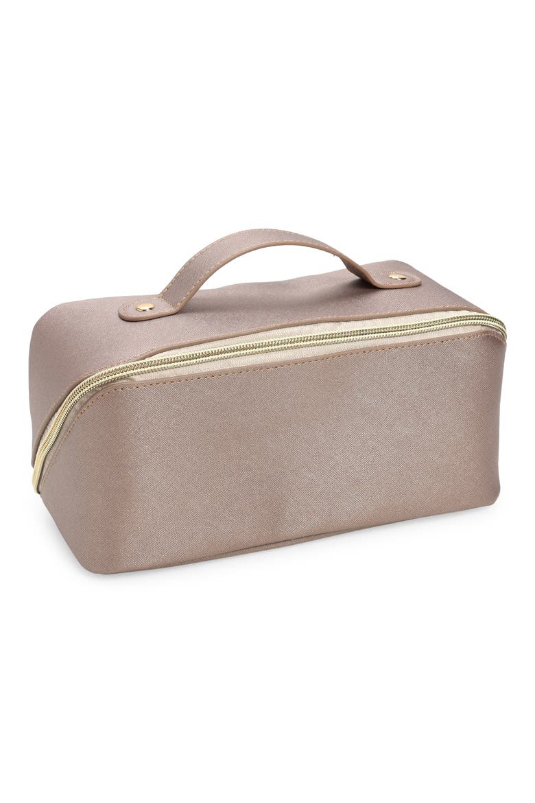 Expandable Jewelry Case, Main, color, METALLIC TAUPE