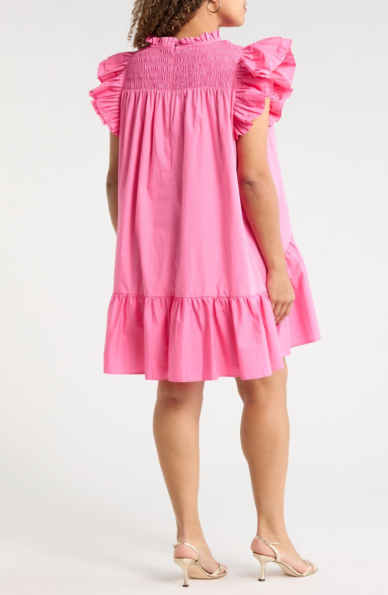SUGARLIPS Rhona Smocked Minidress, Alternate, color, Bubble-Gum