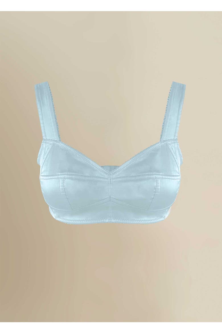 Seraphim Stretch Satin Comfort Bralette, Main, color, Blue