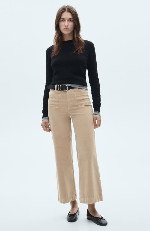Mango Women's Catherin Culotte Corduroy Pants In Ecru