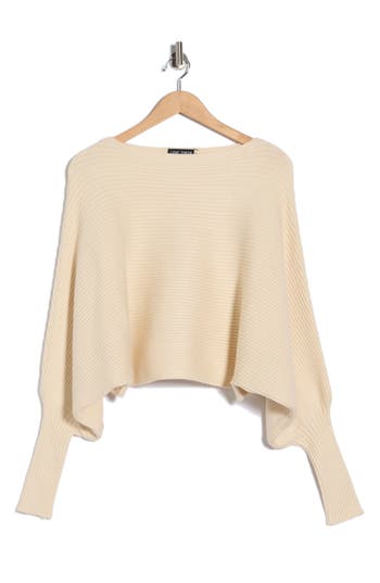 Love Token Franklin Batwing Crop Sweater In Neutral