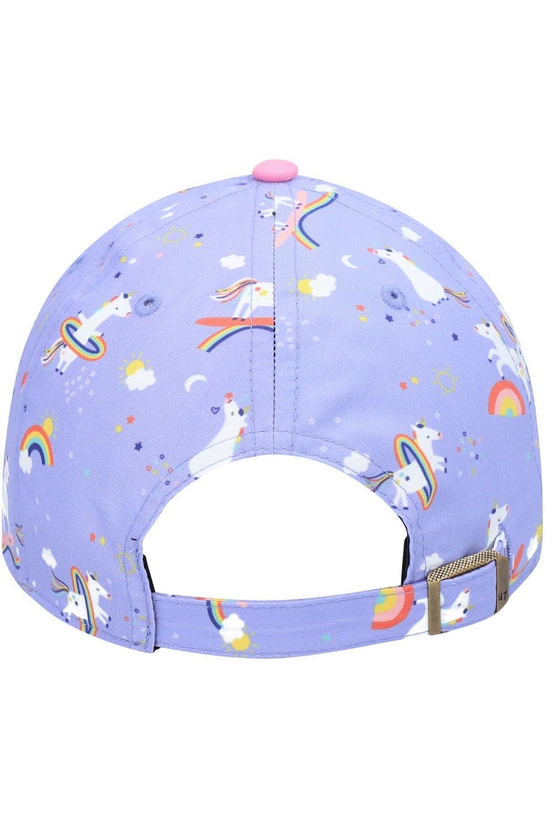 Girls Preschool '47 Purple Kansas City Chiefs Unicorn Clean Up Adjustable Hat, Alternate, color, Purple