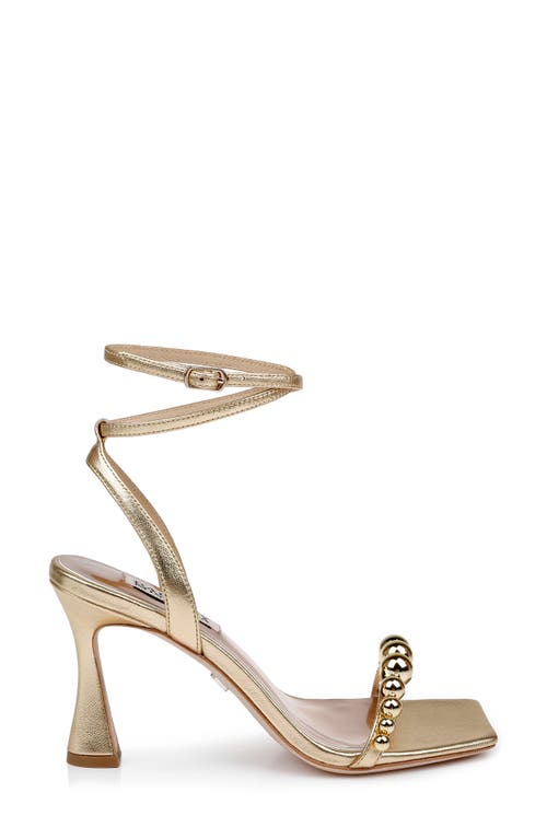 BADGLEY MISCHKA BADGLEY MISCHKA COLLECTION CAILEY ANKLE STRAP METALLIC SANDAL