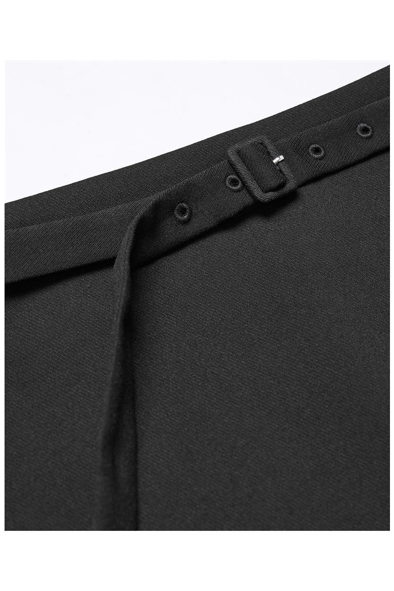 Straight Belted Miniskirt, Alternate, color, BLACK
