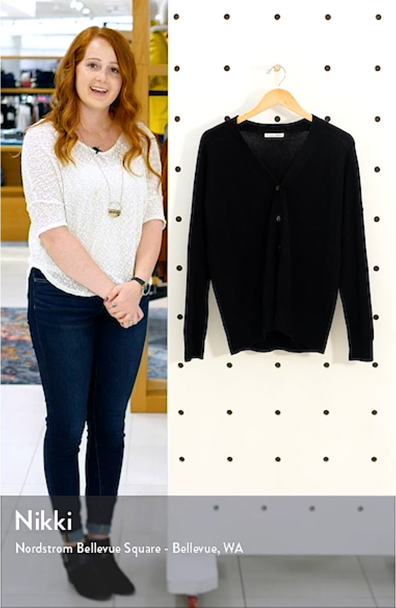 Recycled Cashmere Blend Boyfriend Cardigan, sales video thumbnail