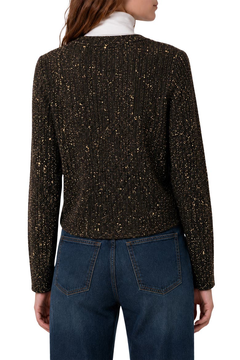 Aurora Metallic Cardigan, Alternate, color, JAVA W/ GOLD MARL
