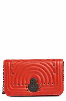 Longchamp Quilted Leather Wallet on a Chain