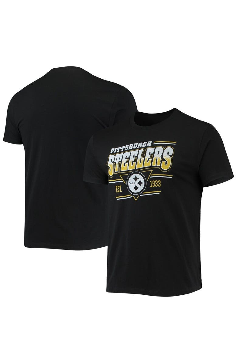 Junk Food Men's Junk Food Black Pittsburgh Steelers Throwback T-Shirt, Main, color, 