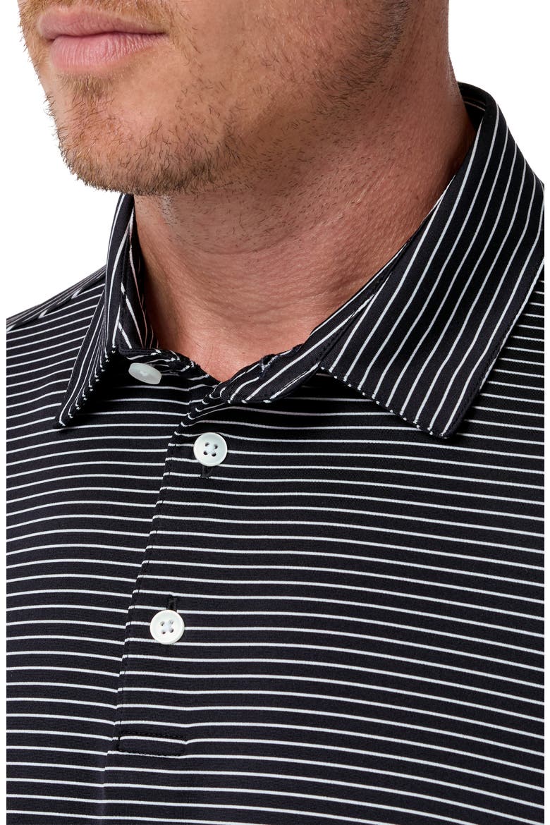 Versa Classic Fit Stripe Performance Golf Polo, Alternate, color, BLACK ALTERNATING STRIPE