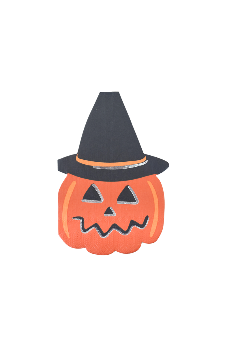 Daydream Society Trick or Treat Street Halloween Pumpkin Large Napkins, Main, color, 