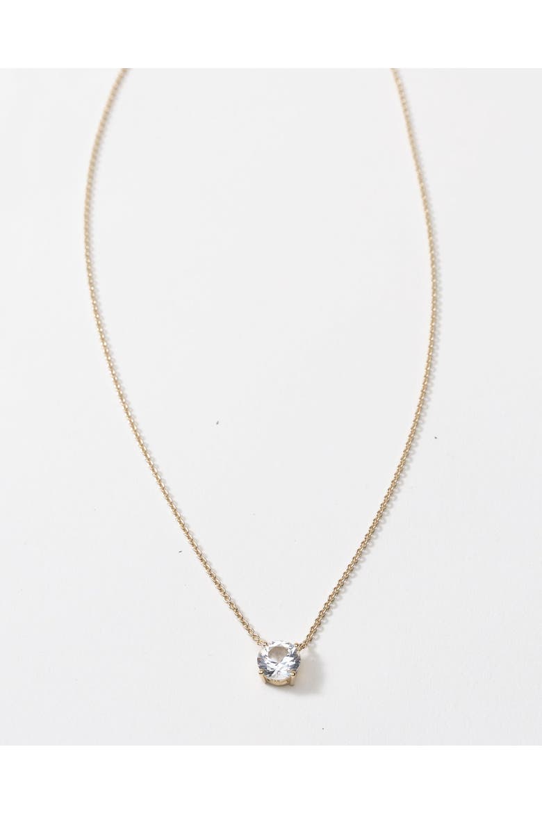 Camille Solitare Necklace, Alternate, color, Gold Vermeil