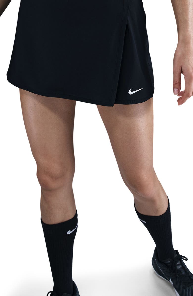 Nike Victory Dri-FIT Straight Tennis Skort, Alternate, color, 010 010 Black/White