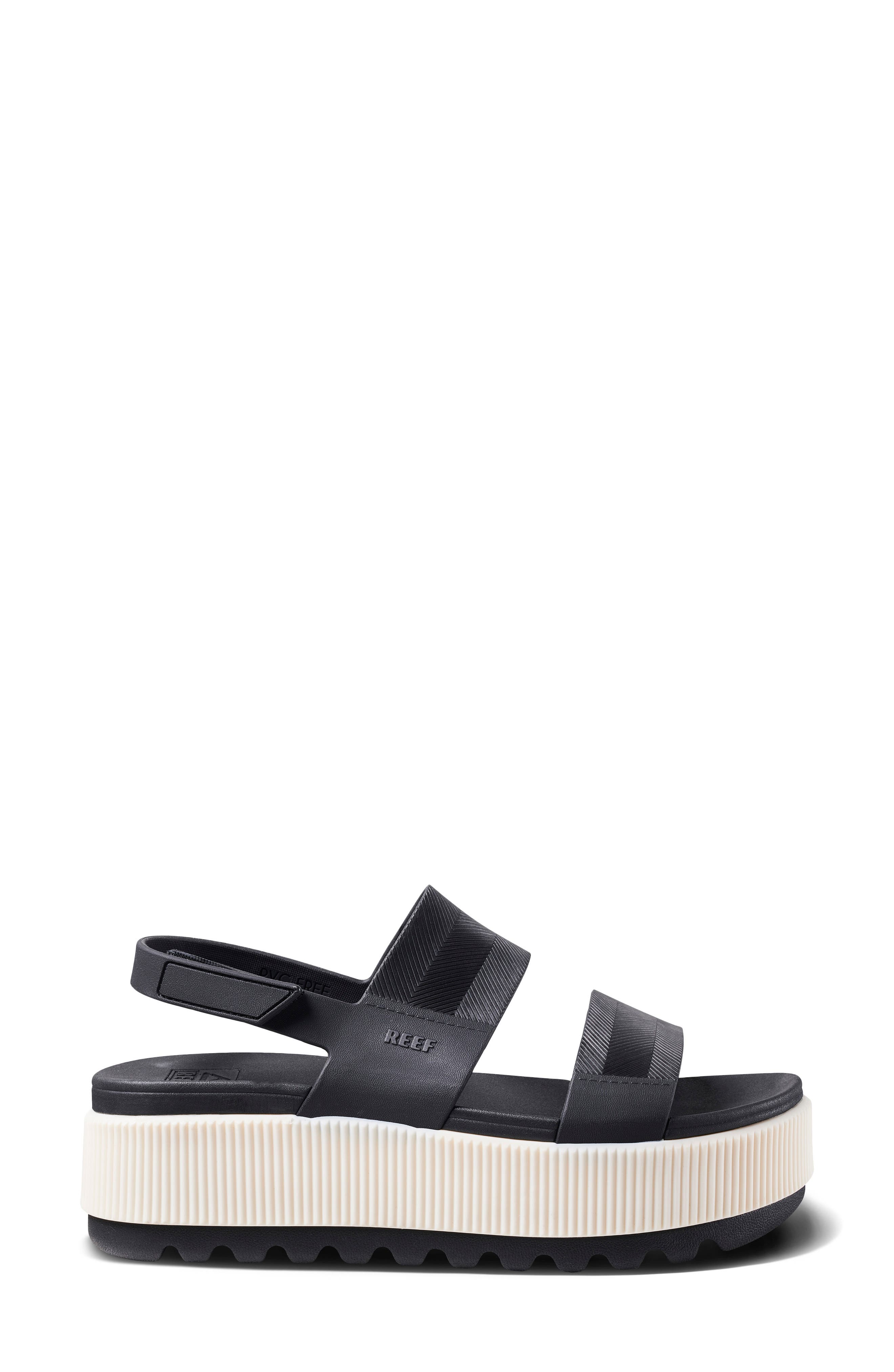 Reef Water Vista Platform Slingback Sandal, Alternate, color, Black Vintage