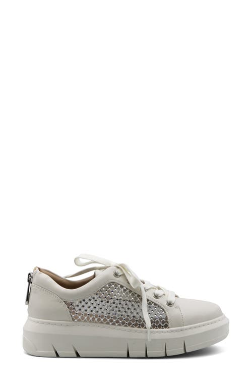 Charles David Sean Rhinestone Sneaker In White