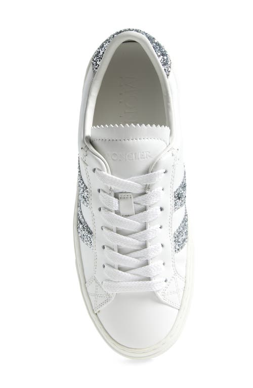 Moncler Monaco Bicolor Low-top Sneakers In White/silver