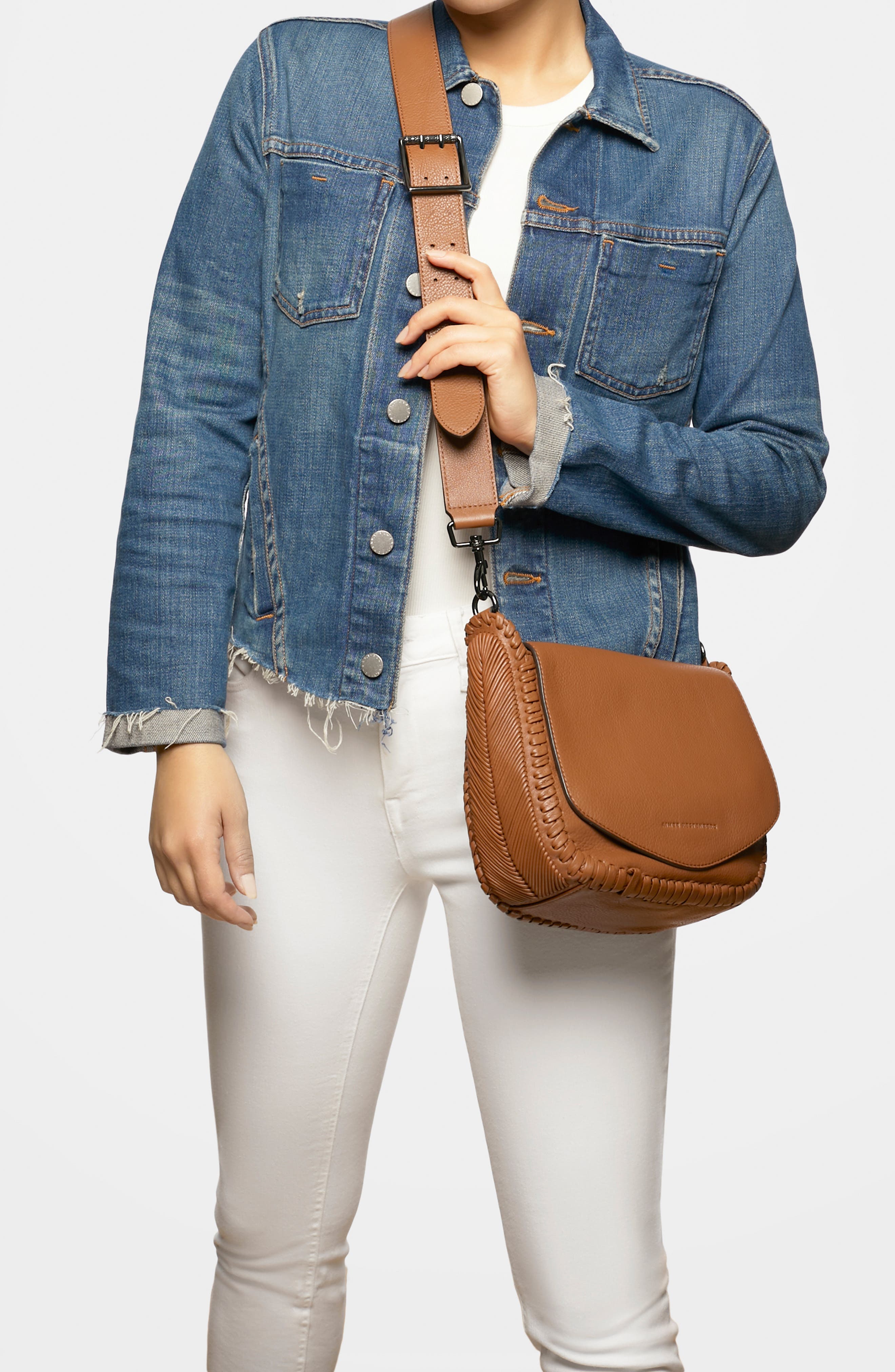 All for Love Leather Crossbody Bag, Alternate, color, CHESTNUT
