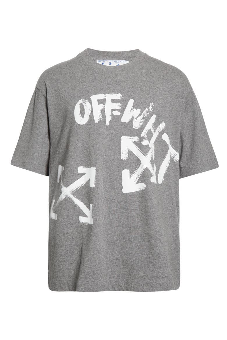Paint Script Logo Cotton Graphic Tee, Alternate, color, MELANGE GREY