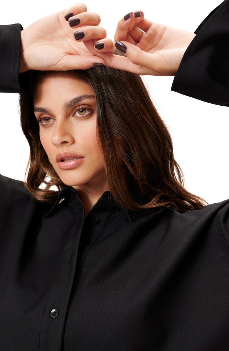 Good American Tabbed Button-Up Shirt, Alternate, color,