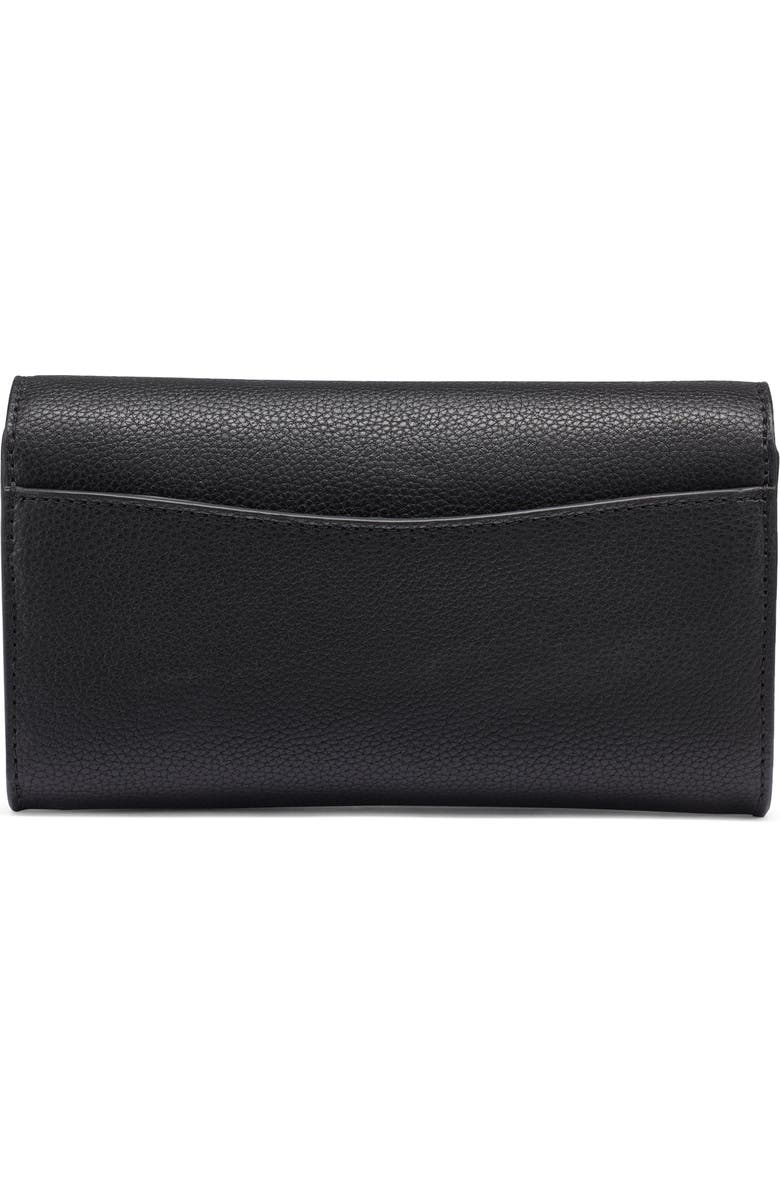 DKNY Bryar Wallet On A String, Alternate, color, Black/Silver