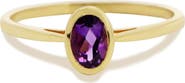The Lovery Fine Jewelry Oval Amethyst Bezel Ring