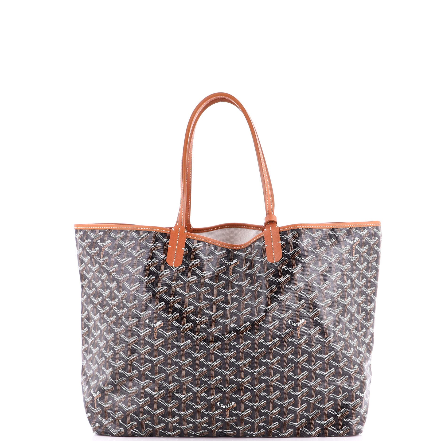 Pre-Owned Goyard Saint Louis Tote Coated Canvas PM, Main, color, Brown