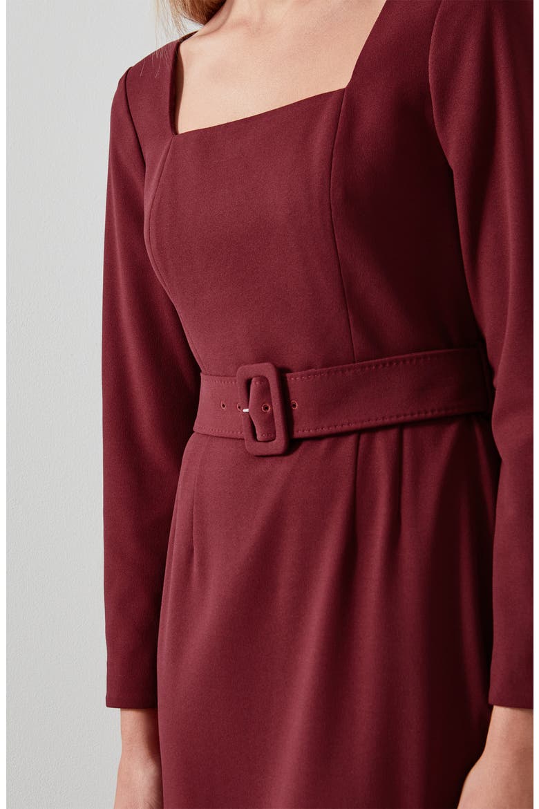 Carrington Long Sleeve Dress, Alternate, color, RED-BURGUNDY