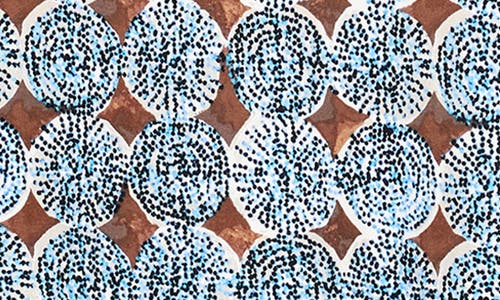 Nic + Zoe Nic+zoe Sand Dollar Stella Medallion Print Midi Dress In Blue Multi