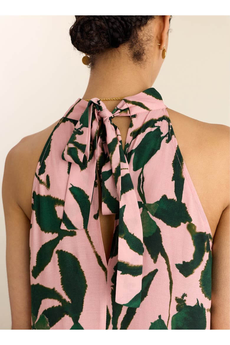 Anouk printed Sleeveless Maxi dress, Alternate, color, Pink Palm Print