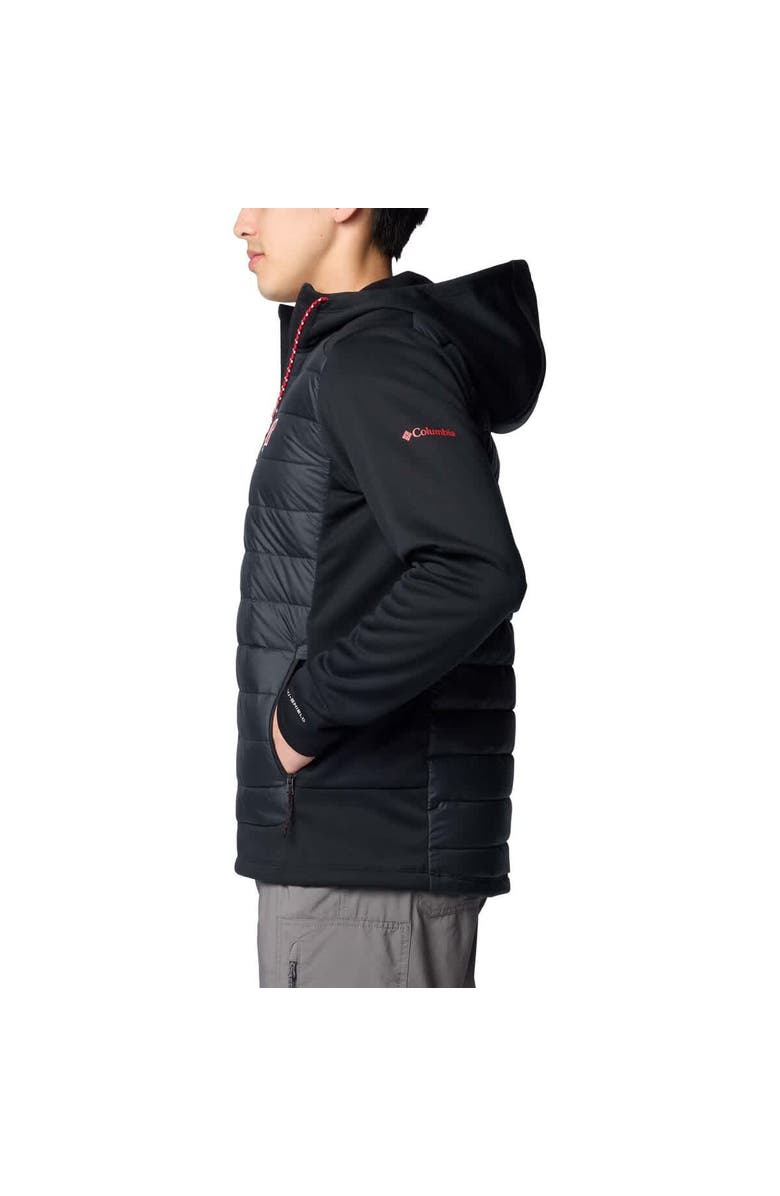 Columbia Men's Columbia  Black Wisconsin Badgers Out-Shield Hybrid Full-Zip Hoodie Jacket, Alternate, color, Black