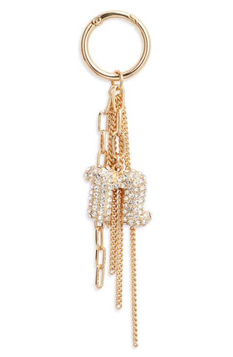 Pavé Crystal Inital Bag Charm