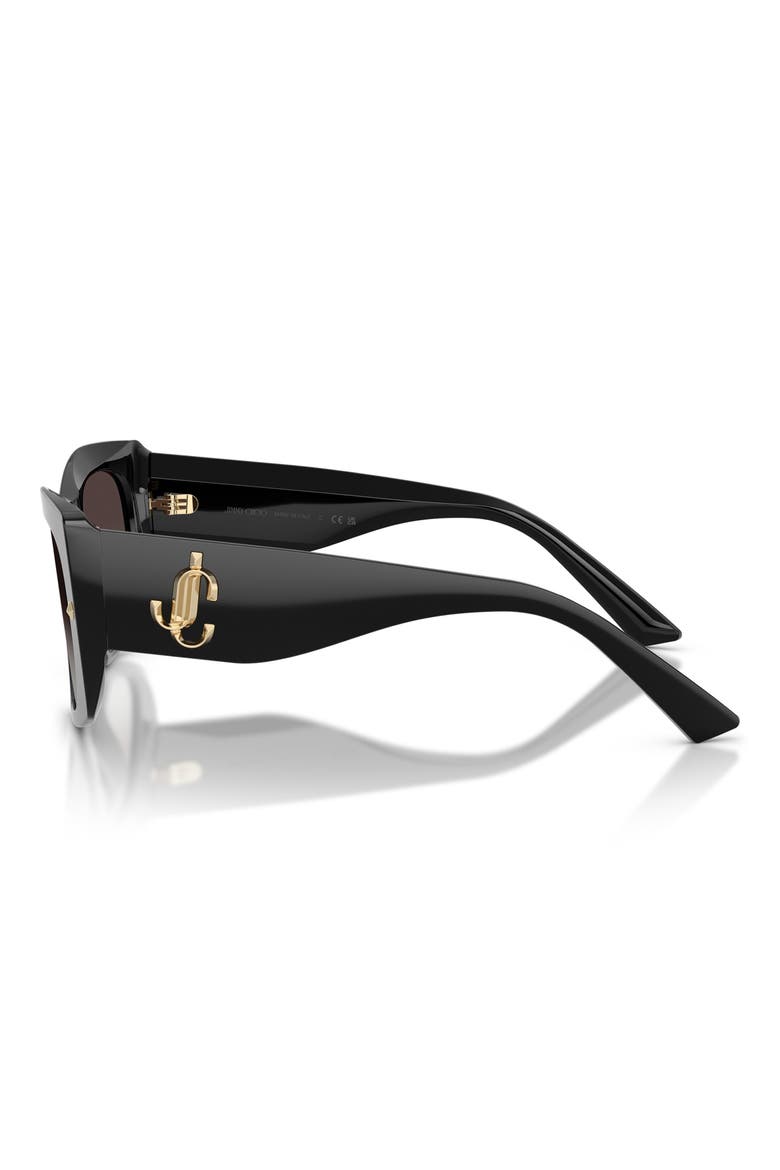 54mm Butterfly Sunglasses, Alternate, color, BLACK / GREY GRADIENT
