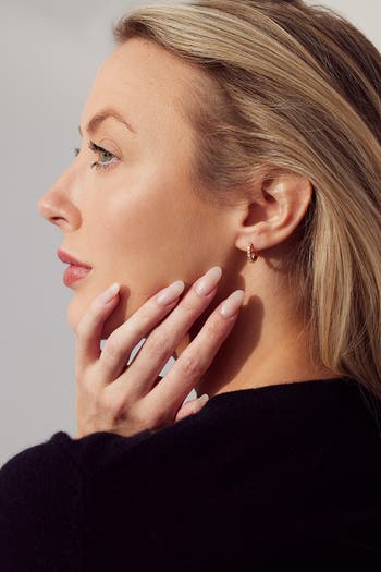 Crystal Huggie Hoop Earrings