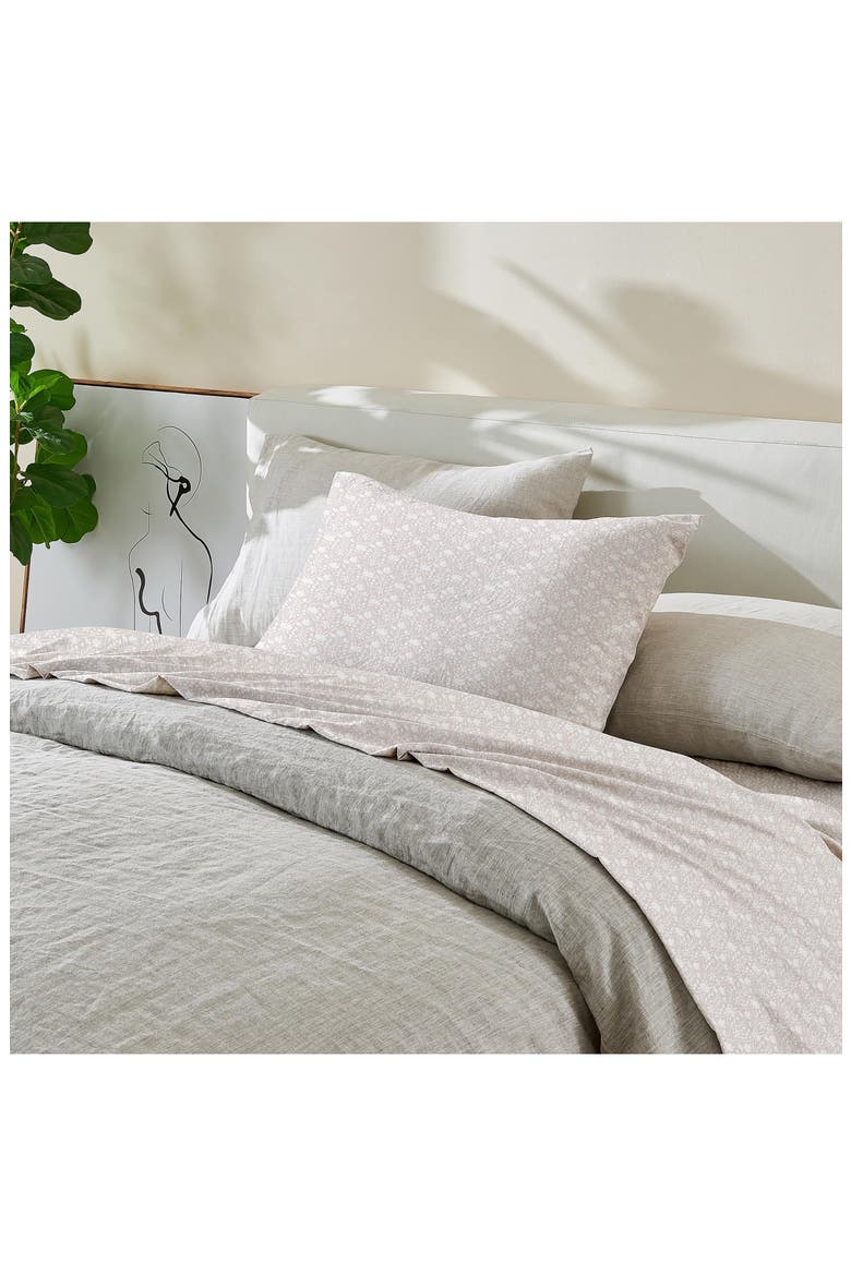 Killian Pre-Washed Sheet Set, Alternate, color, DIAMOND FLOWER GRAY