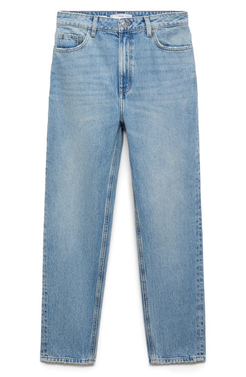 Mango Mom2000 High Waist Straight Leg Jeans In Medium Blue