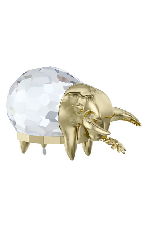 Swarovski Zodiac Taurus Crystal Figurine In Gold Tone-taurus